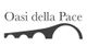 Logo "Oasi della Pace" con silhouette di un ponte stilizzato.