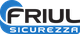 Logo di Friul Sicurezza con testo nero e blu, simbolo stilizzato a sinistra.
