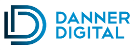 Logo of Danner Digital with stylized "DD" design in blue.