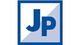 Logo mit blauen Buchstaben "JP" im blauen Rahmen auf weißem Hintergrund.