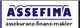 Logo mit dem Text "ASSEFIMA" und "assekuranz-finanz-makler" darunter, lila auf weißem Hintergrund.