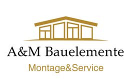 Logo von A&M Bauelemente mit Haus-Symbol und Untertitel "Montage & Service".