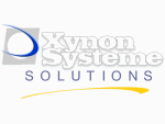Logo mit dem Text "Xynon Systeme Solutions" und einem stilisierten blauen Halbkreis.