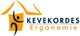Logo von Kevekordes Ergonomie mit einem stilisierten Haus und einer tanzenden Figur.