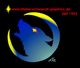 Wolf im Mond, www.atelier-schwandt-graphics.de, seit 1993, gelber Stern, schwarzer Hintergrund