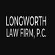Text on a black background: "LONGWORTH LAW FIRM, P.C."