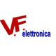 Logo "VF elettronica" con lettere rosse e blu su sfondo bianco.