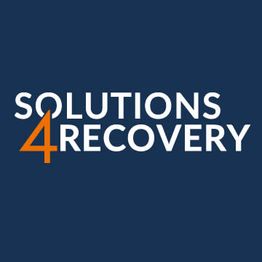 Text "Solutions 4 Recovery" in white and orange on a dark blue background.
