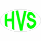 Grünes "HVS"-Logo in ovalem Weiß mit grauem Rand.