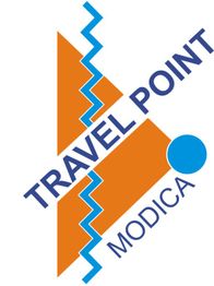 Logo arancione e blu con scritto "Travel Point Modica".