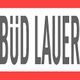 Text "BÜD LAUER" in Grau auf weißem Hintergrund mit rotem Rand.