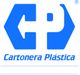Logo azul de Cartonera Plástica con letras "C" y "P" en un hexágono.