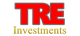 Roter Text „TRE“ und goldener Text „Investments“ auf transparentem Hintergrund.