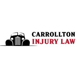 Carrollton Injury Law logo with a black vintage car graphic.