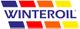 Logo met blauwe tekst "WINTEROIL" en diagonale strepen in rood, oranje en geel op een witte achtergrond.