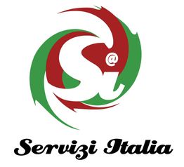 Logo con testo "Servizi Italia", colori rosso, bianco e verde.