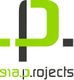 Logo mit modernem Design in Schwarz und Grün, Text: "a.p. projects".