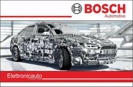 Automobile formata da componenti elettronici Bosch in un ambiente high-tech.