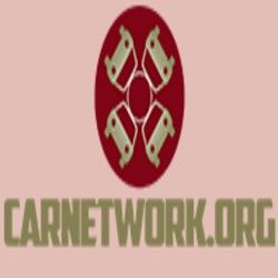 Logo with four cars forming a circle above "CARNETWORK.ORG" on a pink background.