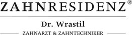 Zahnresidenz Dr. Wrastil, Zahnarzt & Zahntechniker, in elegantem Schriftzug.