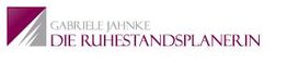 Logo mit Text "GABRIELE JAHNKE DIE RUHESTANDSPLANERIN" in lila und grau.