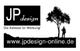 Logo mit Text "JP design", Baum und Person, URL: www.jpdesign-online.de, "Die Adresse für Werbung!".
