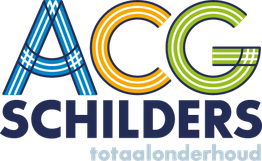 ACG Schilders logo met kleurrijke letters en de tekst "totaalonderhoud" eronder.
