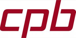 Rotes "cpb"-Logo auf weißem Hintergrund.