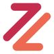 Zweifarbiges Logo mit ineinander übergehendem Z, roter und orangefarbener Linie.