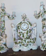 Prunkkaminuhr, Manufaktur Sitzendorf/Thüringen, um 1880