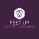 Logo: Purple background, feet graphic, text "Feet Up Carpet Cleaning."