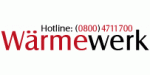 Text "Wärmewerk" mit Hotline-Nummer in Rot.