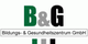Logo mit Buchstaben B&G und Text "Bildungs- & Gesundheitszentrum GmbH".