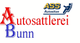 Logo mit Text: "Autosattlerei Bunn" und "ASS Autoinze".