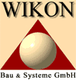 Logo von WIKON Bau & Systeme GmbH mit kugelförmigem Objekt und rotem Dreieck.