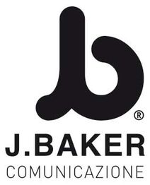 Logo di J. Baker Comunicazione con lettere stilizzate in nero.