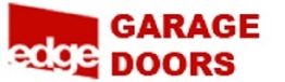 Logo reading "Edge Garage Doors" with a stylized design in red and white.