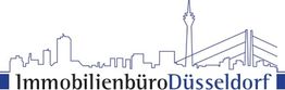 Logo mit Skyline von Düsseldorf und Schriftzug "Immobilienbüro Düsseldorf".