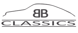Logo mit Autodach-Kontur, "BB" und darunter der Text "CLASSICS" in Großbuchstaben.
