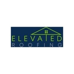 Logo reading "Elevated Roofing" with a roof graphic above the text on a dark background.