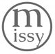 Logo con la palabra "missy" en letras grises dentro de un círculo.