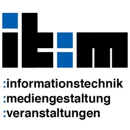 Logo mit ITM-Schriftzug, darunter: Informationstechnik, Mediengestaltung, Veranstaltungen.