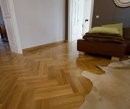 Unsere Produktion - Creme Massivparkett Eiche Natur 22 mm