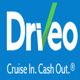 Driveo logo with slogan "Cruise In. Cash Out." on a blue background.