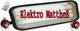 Leuchtreklame mit rotem Text "Elektro Matthes", umgeben von Steckern und Kabeltrommeln.