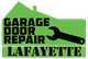 Green logo with "Garage Door Repair Lafayette" text and a black wrench graphic.