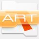 Illustration eines Ordners mit dem Wort "ART" in einem orangefarbenen Balken.