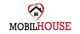 Logo di MobilHouse con una casa dentro un cuore rosso stilizzato.
