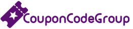 Purple ticket icon and "CouponCodeGroup" text in purple font.
