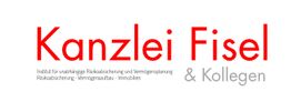 Kanzlei Fisel & Kollegen Logo mit Text zu Risikovorsorge und Vermögensplanung.